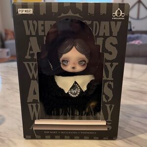 NIB Pop Mart Skullpanda x Wednesday Figure RARE unopened bag charm gothic goth